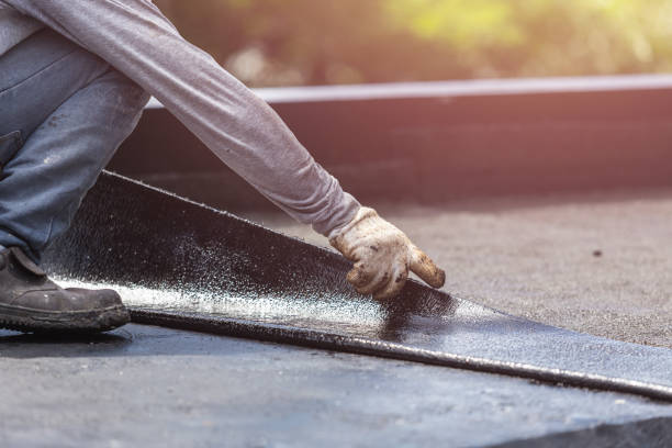 Professional Basement Waterproofing technician working in Embarrass, WI